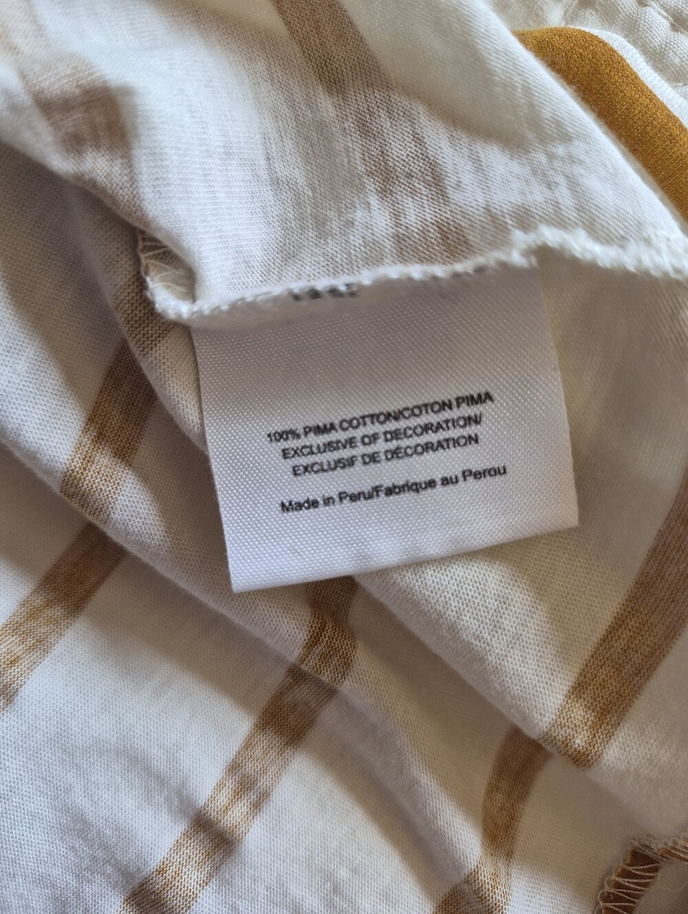 Tory Burch Golden Brown and White Striped Short-Sleeve Tee - Picture 8 of 12